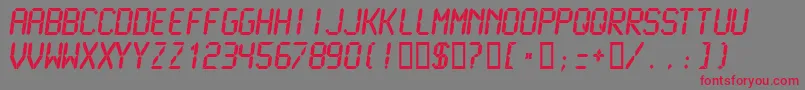 Lcdmb Font – Red Fonts on Gray Background