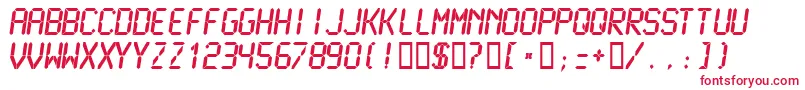 Lcdmb-fontti – punaiset fontit valkoisella taustalla