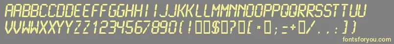 Lcdmb Font – Yellow Fonts on Gray Background