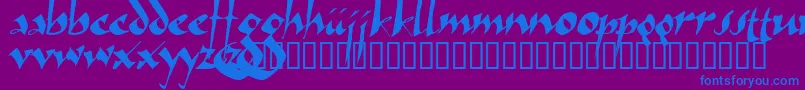 Arthur ffy Font – Blue Fonts on Purple Background