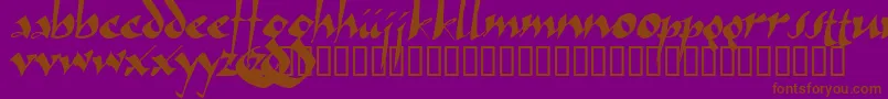 Шрифт Arthur ffy – коричневые шрифты на фиолетовом фоне