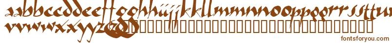 Arthur ffy-Schriftart – Braune Schriften auf weißem Hintergrund