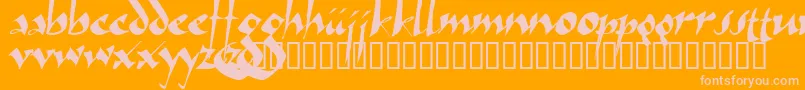 Arthur ffy Font – Pink Fonts on Orange Background