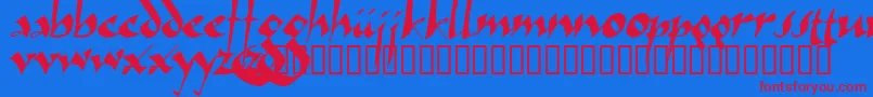 Arthur ffy Font – Red Fonts on Blue Background