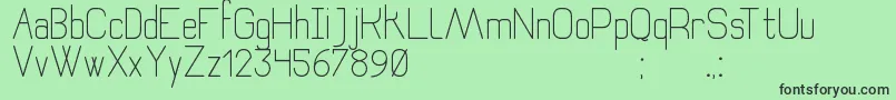 RecoletaSansSt Font – Black Fonts on Green Background