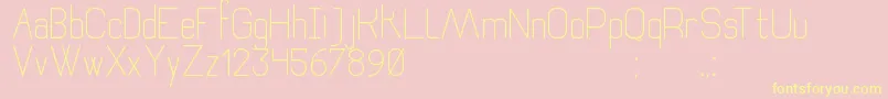 RecoletaSansSt Font – Yellow Fonts on Pink Background