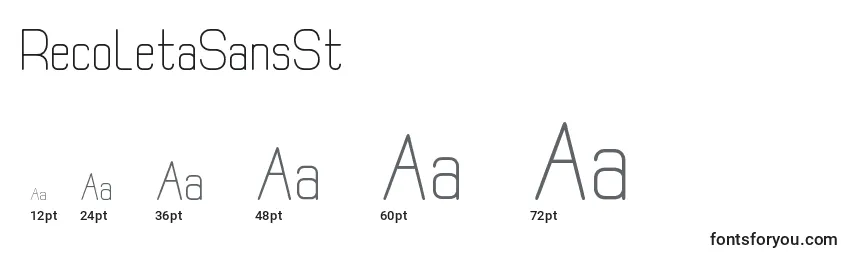 RecoletaSansSt Font Sizes