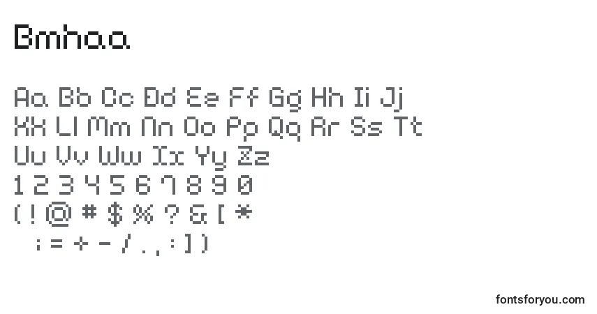 Шрифт Bmhaa – алфавит, цифры, специальные символы