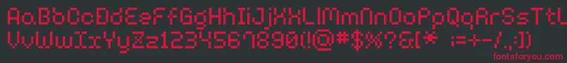 Bmhaa Font – Red Fonts on Black Background