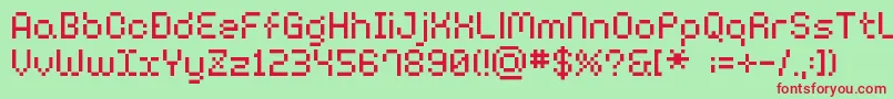 Bmhaa Font – Red Fonts on Green Background