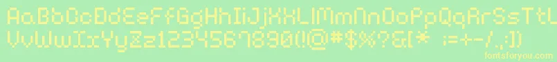 Bmhaa Font – Yellow Fonts on Green Background