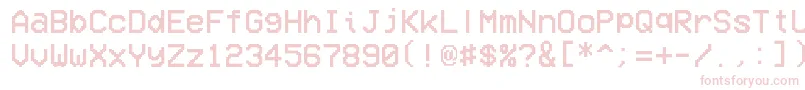 VcrOsdMono Font – Pink Fonts on White Background