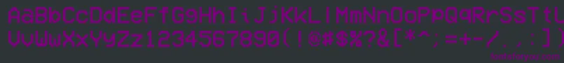VcrOsdMono Font – Purple Fonts on Black Background