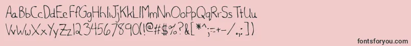 Police Lehn220 – polices noires sur fond rose