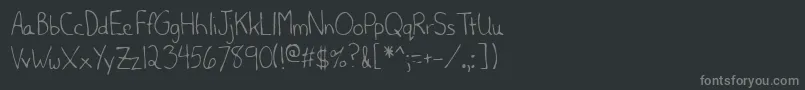 Lehn220 Font – Gray Fonts on Black Background