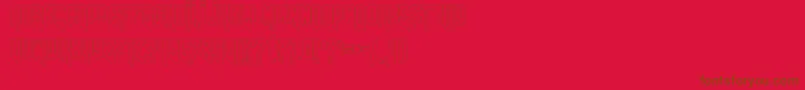 Amazdoomrightoutline Font – Brown Fonts on Red Background