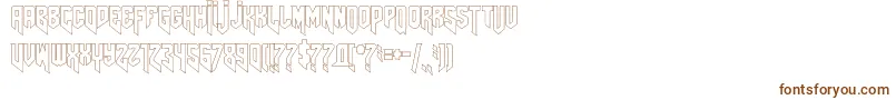 Amazdoomrightoutline Font – Brown Fonts on White Background