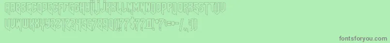More about Amazdoomrightoutline Font Amazdoomrightoutline Font – Gray Fonts on Green Background