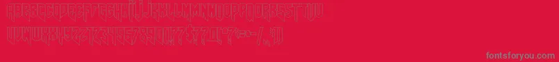 Шрифт Amazdoomrightoutline – серые шрифты на красном фоне