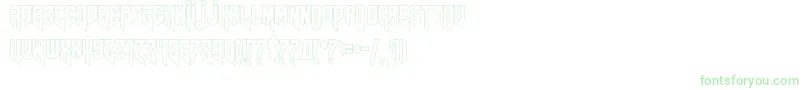 Amazdoomrightoutline-fontti – vihreät fontit valkoisella taustalla