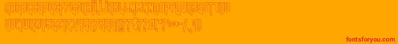 Шрифт Amazdoomrightoutline – красные шрифты на оранжевом фоне