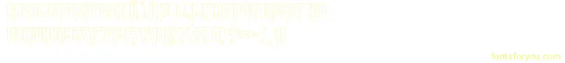 Amazdoomrightoutline-Schriftart – Gelbe Schriften