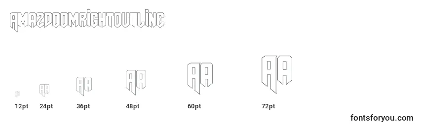 Размеры шрифта Amazdoomrightoutline