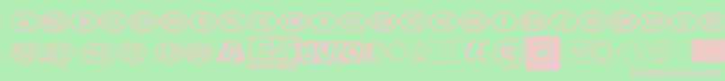 EeclhPi Font – Pink Fonts on Green Background