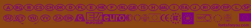 EeclhPi Font – Purple Fonts on Brown Background