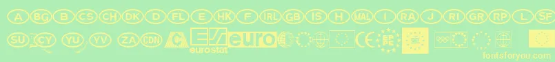 EeclhPi Font – Yellow Fonts on Green Background