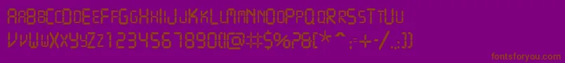 Шрифт VcrscapssskRegular – коричневые шрифты на фиолетовом фоне