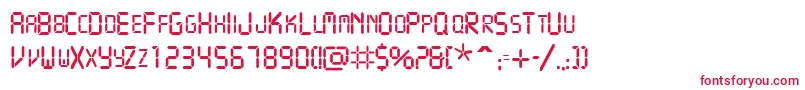 VcrscapssskRegular Font – Red Fonts on White Background