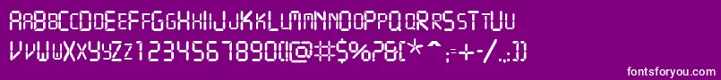 VcrscapssskRegular Font – White Fonts on Purple Background