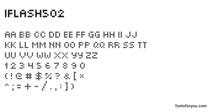 Fuente Iflash502 - alfabeto, números, caracteres especiales