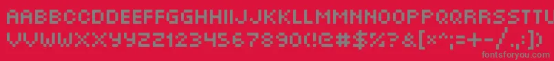 Iflash502 Font – Gray Fonts on Red Background