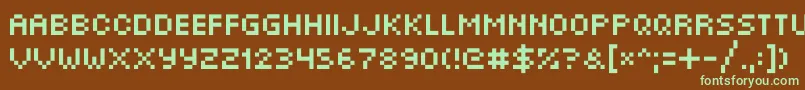 Шрифт Iflash502 – зелёные шрифты на коричневом фоне