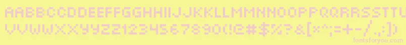 Iflash502 Font – Pink Fonts on Yellow Background