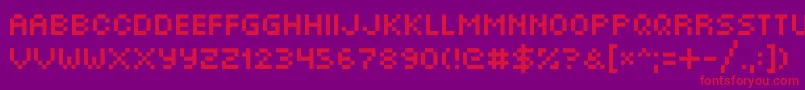 Iflash502 Font – Red Fonts on Purple Background