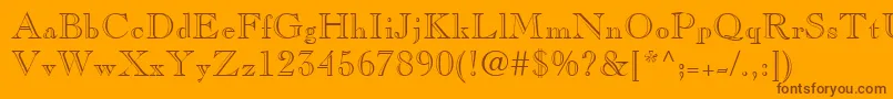 CaslonOpenFaceLt Font – Brown Fonts on Orange Background