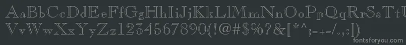 フォントCaslonOpenFaceLt – 黒い背景に灰色の文字