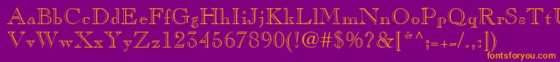 CaslonOpenFaceLt Font – Orange Fonts on Purple Background