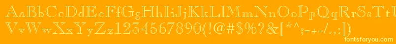 CaslonOpenFaceLt Font – Yellow Fonts on Orange Background