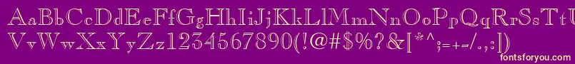 CaslonOpenFaceLt Font – Yellow Fonts on Purple Background