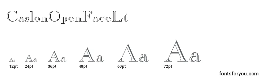 Размеры шрифта CaslonOpenFaceLt