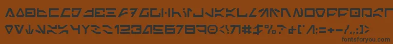 フォントIcode – 黒い文字が茶色の背景にあります