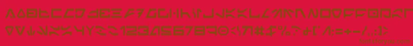 Icode Font – Brown Fonts on Red Background