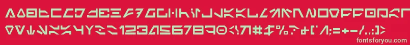 フォントIcode – 赤い背景に緑の文字