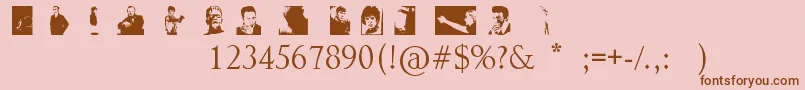 Police NoPerfectPeopleDingbats – polices brunes sur fond rose