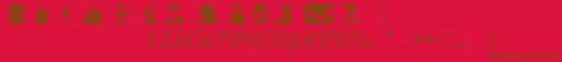 Police NoPerfectPeopleDingbats – polices brunes sur fond rouge