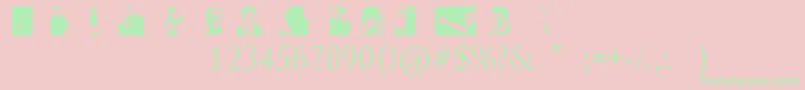 NoPerfectPeopleDingbats-Schriftart – Grüne Schriften auf rosa Hintergrund